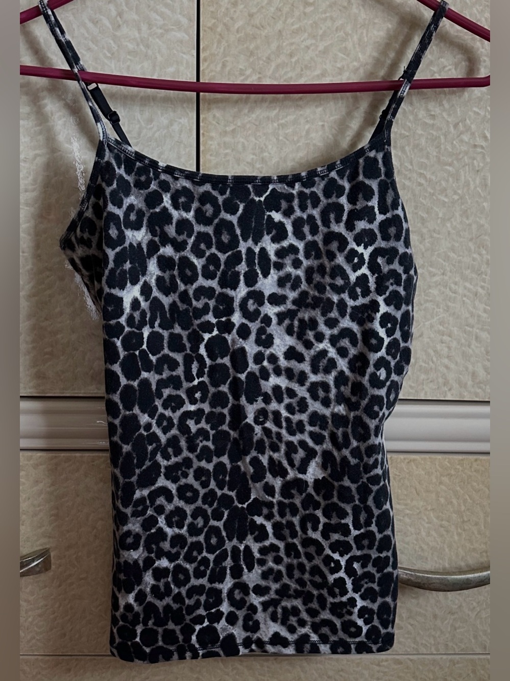 Express Black and White Leopard Print Camisole